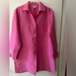 Allison Taylor Women’s 100% Silk Button Down Shirt, Size M